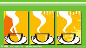 绿色 杯子 水杯 线条 抽象 无框画