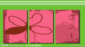 红色 桃心 线条 抽象 无框画