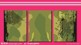 绿色 抽象 无框画