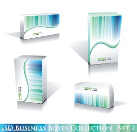 3d商务软件包装盒