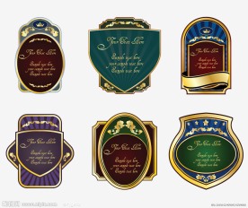 欧式花纹 花边 底纹 边框 标签 丝带