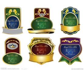 欧式花纹 底纹 花边 边框 标签 丝带