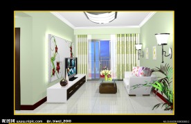 室内设计图 绿客厅