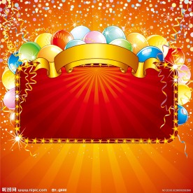 节日贺卡背景 节日素材 圣诞背景 丝带 气球