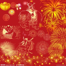 春节烟花素材