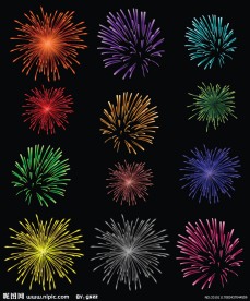 圣诞烟花 新年烟花 烟火 礼花