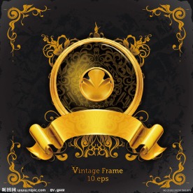 欧式古典花纹 底纹 花边 边框 丝带