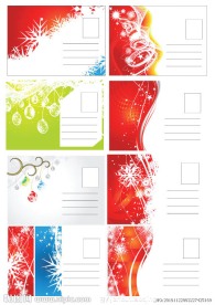 圣诞明信片矢量素材