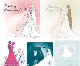 婚纱婚礼背景 亲密新娘新浪 古典花纹