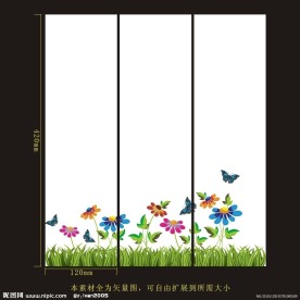 无框画 移门 矢量素材 矢量模板