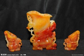 黄龙玉仿古爵杯