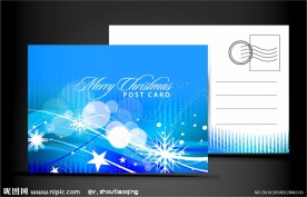 圣诞明信片矢量素材