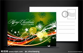 圣诞明信片矢量素材