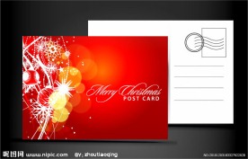 圣诞明信片矢量素材