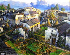 抽象 油画 风景 山水画