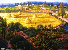 抽象 油画 风景 山水画