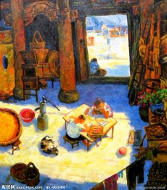 抽象 油画 风景 山水画