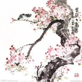 水墨画梅花
