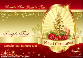 金色圣诞贺卡背景