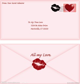 情人节爱心贺卡信封