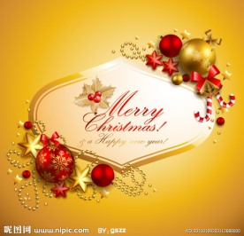 金色圣诞贺卡背景