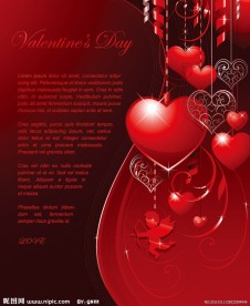 情人节动感线条爱心贺卡背景