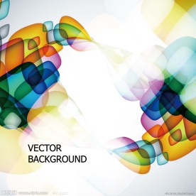 柔和交错叠加动感爱心桃心情人节背景