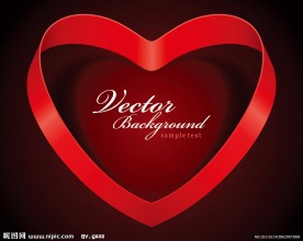 情人节动感丝带爱心