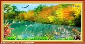 自然风景山水画