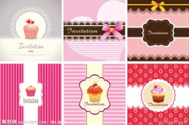 可爱婚纱婚礼邀请卡片贺卡