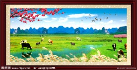 自然风景山水画