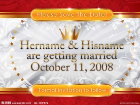 欧式婚礼邀请函模板