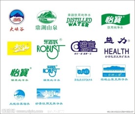 多款名牌饮用水标志