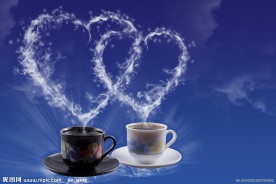爱心咖啡烟雾