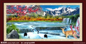 自然风景山水画