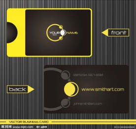 黑色个性名片卡片