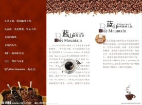 蓝山咖啡三折页