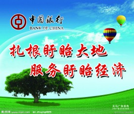 中国银行展板