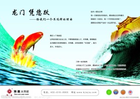 鲤鱼跃龙门展板