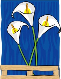 时尚百合花矢量插画素材