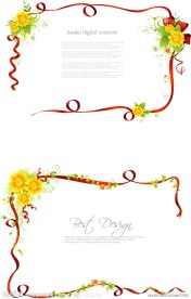 动感丝带 花藤 花边 边框