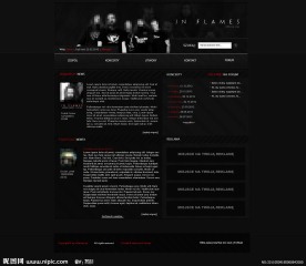 音乐门户网站模板PSD分层（无网页源码）