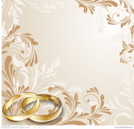 欧式花纹婚礼贺卡