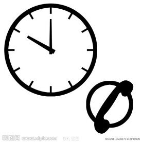 钟表电话标志