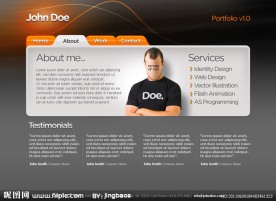 欧美风格个人网站模板