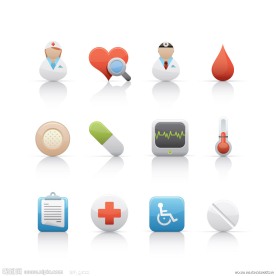 医疗标志用品图标矢量