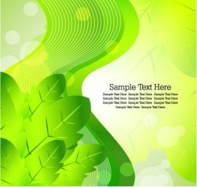 动感线条绿叶绿色环保背景