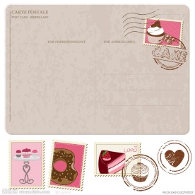 怀旧邮票贺卡背景