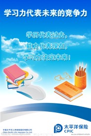 学习力代表竞争力 职场布置海报