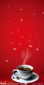红色咖啡背景